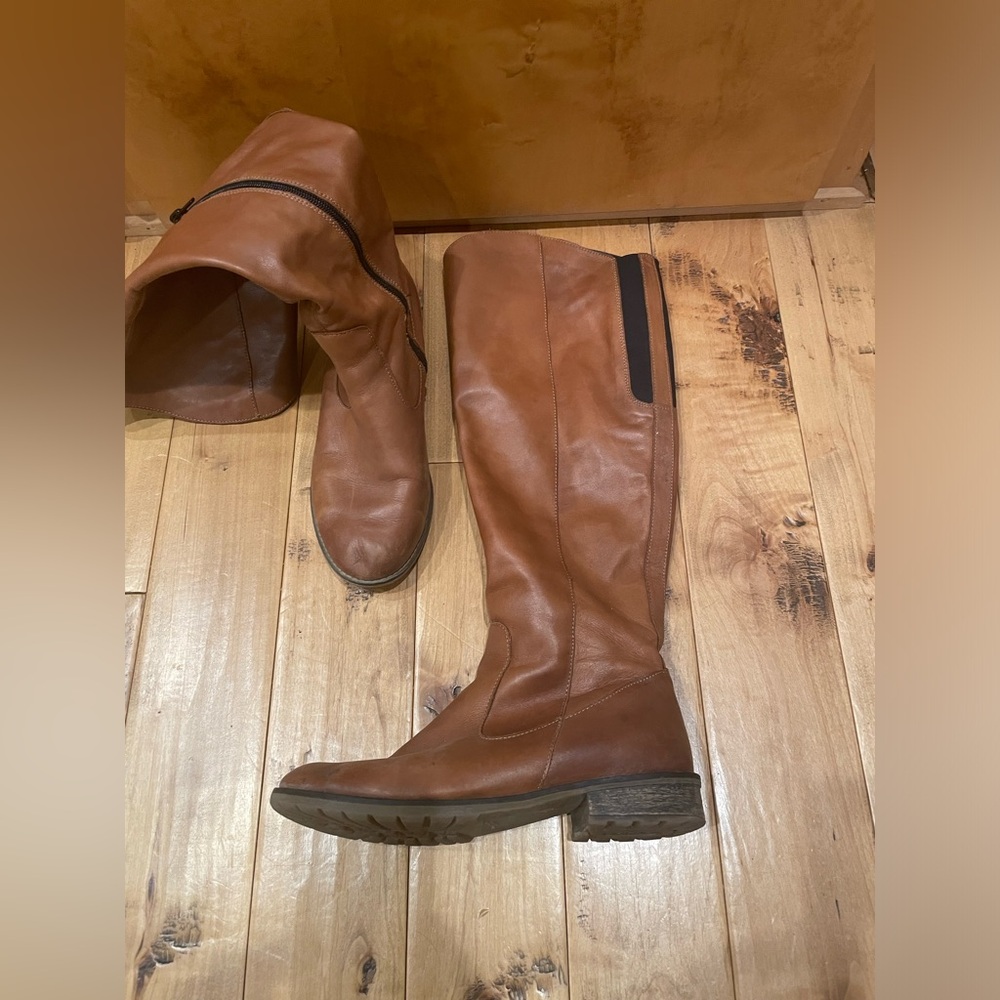 Rocker Leather Riding Boot, Fleece Lined, 8.5